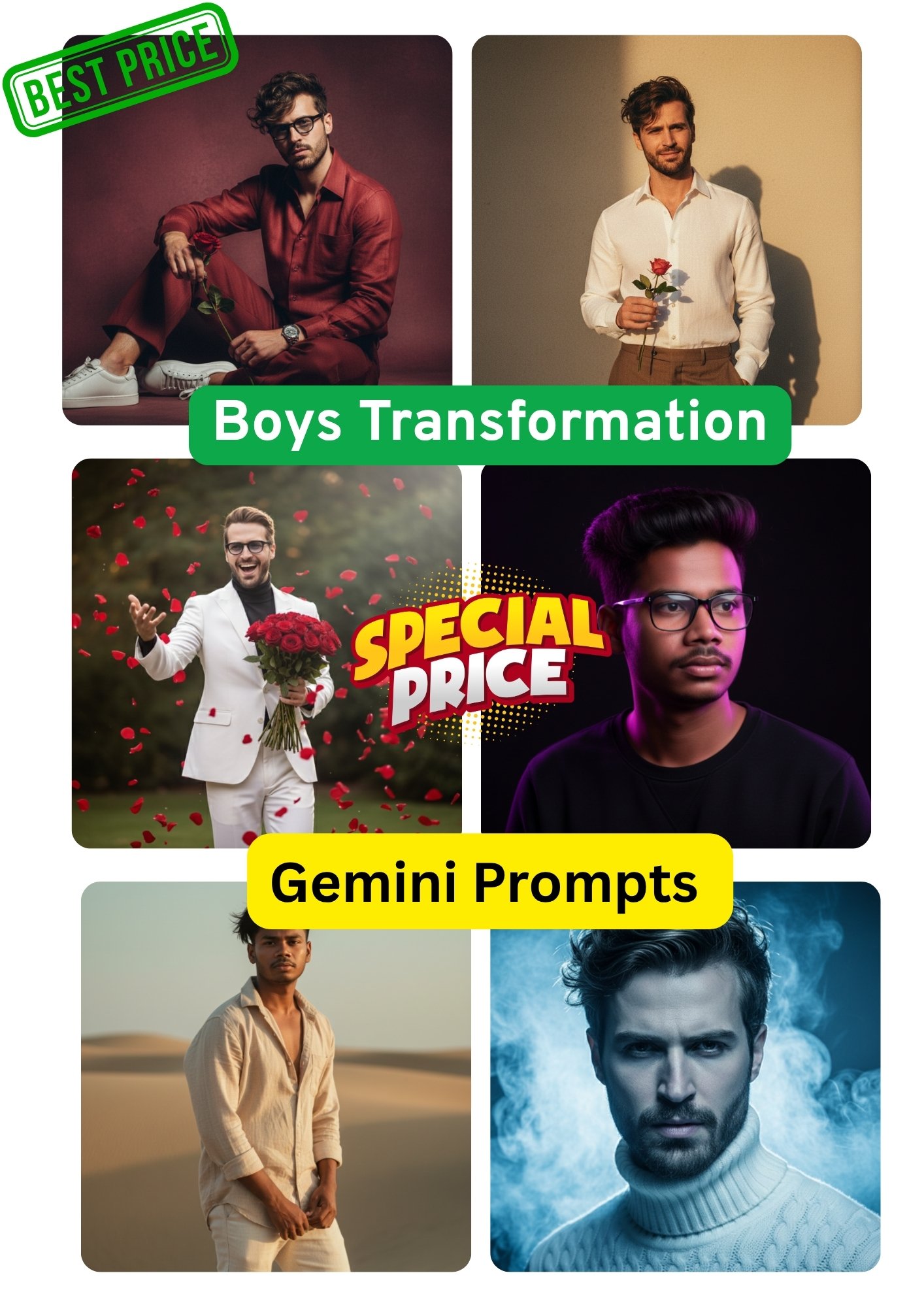 1000+ Ultimate Boys and girls Portrait Prompt Playbook: Cinematic, Street, Luxury, Gym, Travel, Festival